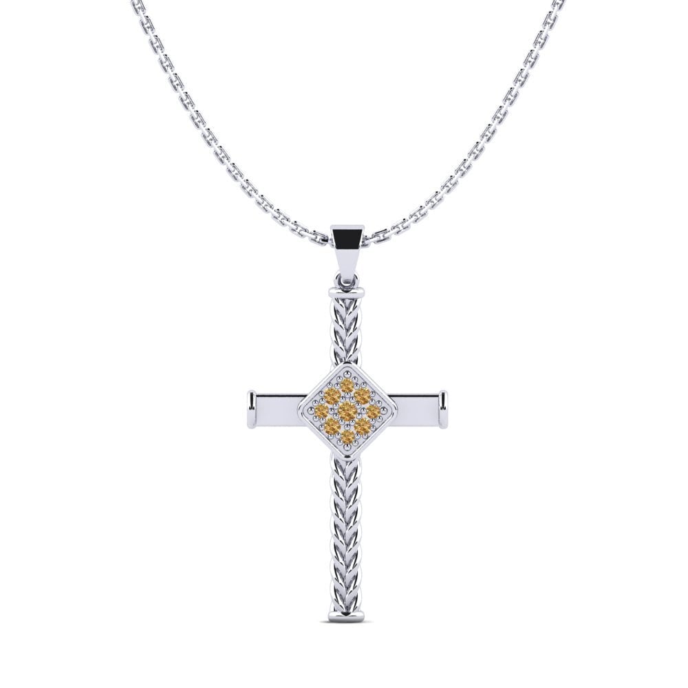 950 Platinum Brown Diamond Women's Pendant Finality