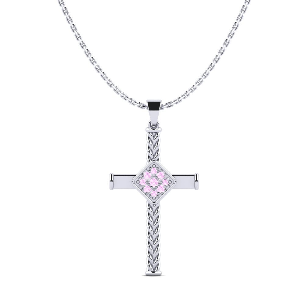 950 Platinum Pink Sapphire Women's Pendant Finality