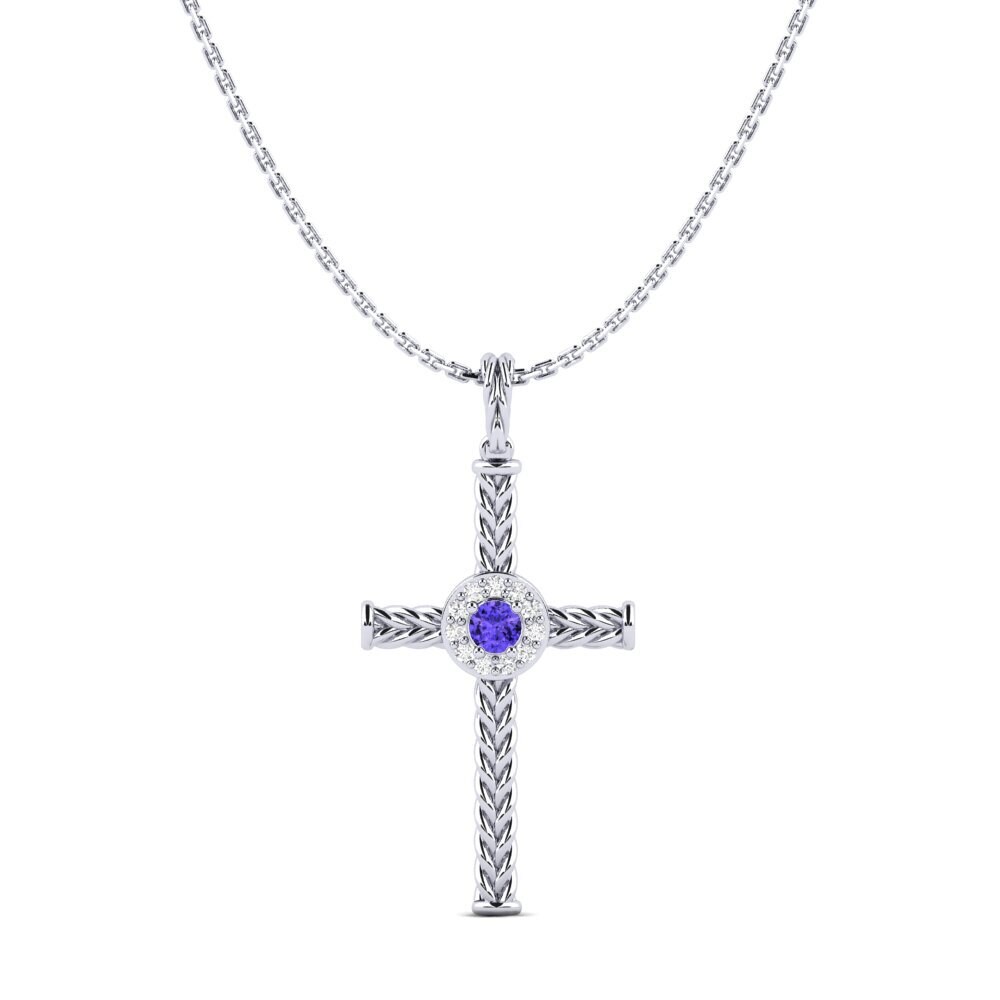 950 Platinum Tanzanite Women's Pendant Kruco