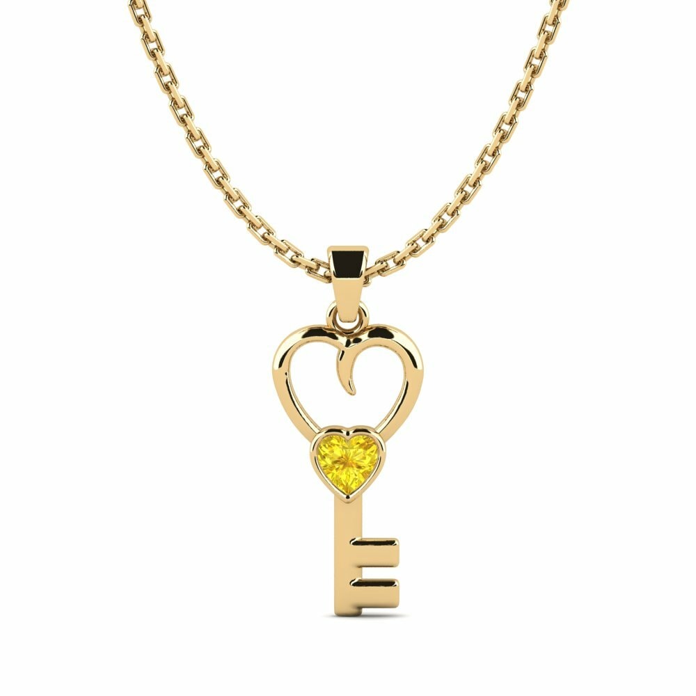 Keys Yellow Sapphire Women's Pendant Nlemah