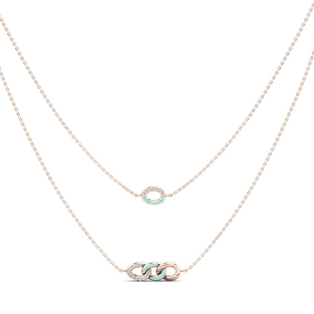 14ct Rose Gold Women's Necklace Amincewa