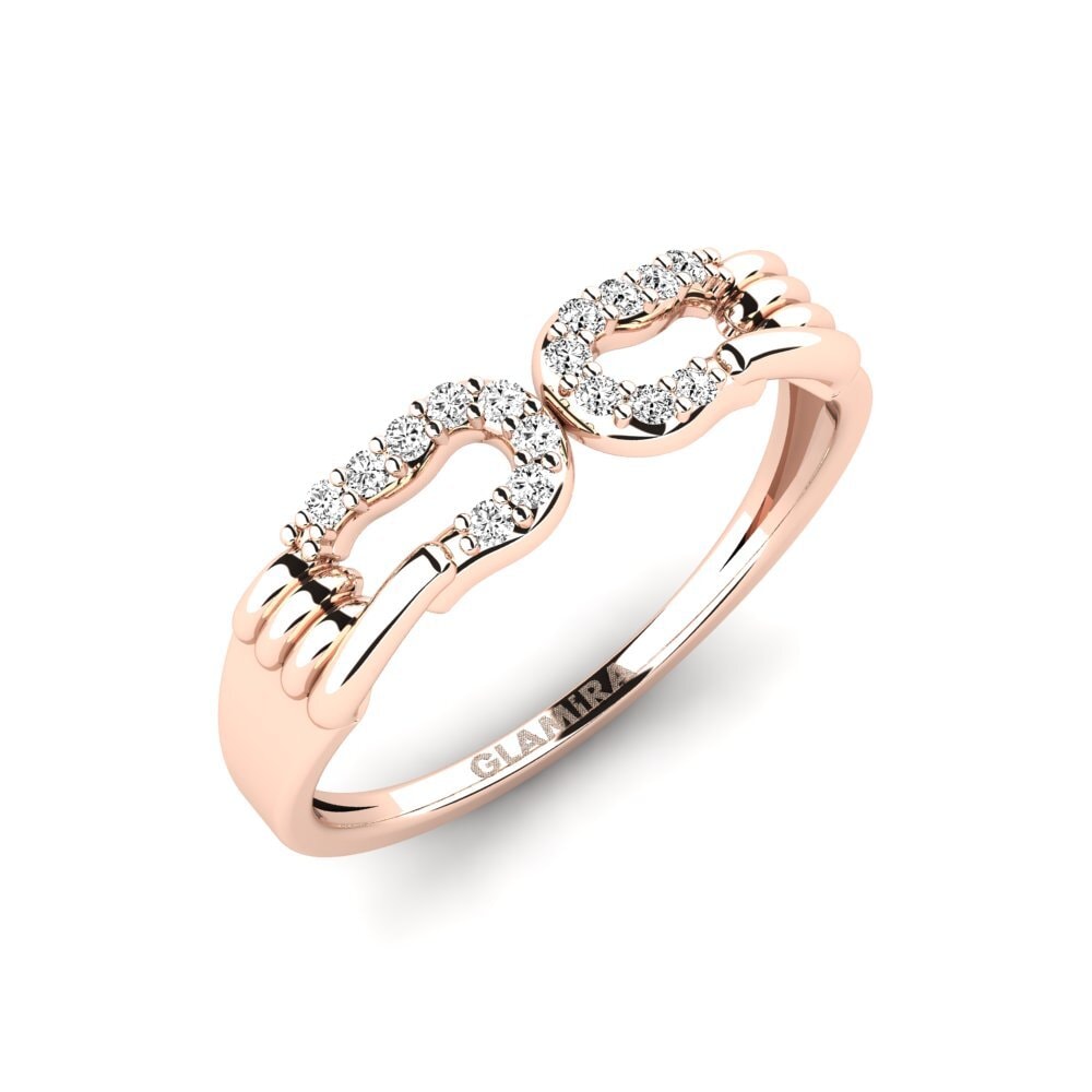 14k Oro Rosa Moissanita Anillo Beleaguer