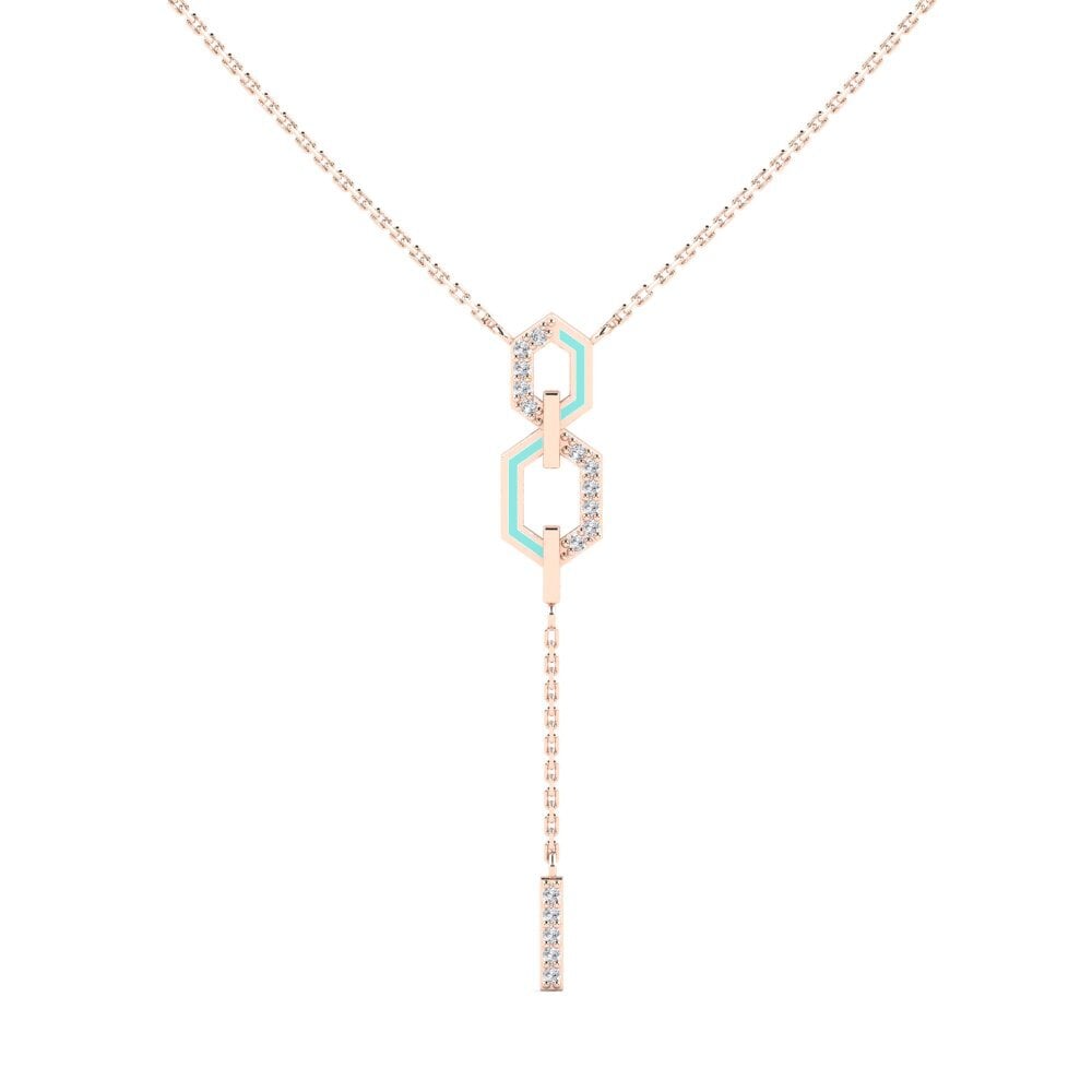 14ct Rose Gold Women's Necklace Blackash