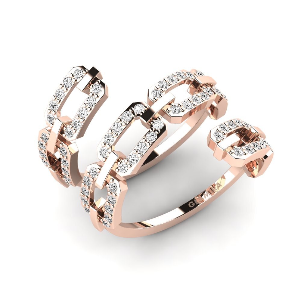 14k Oro Rosa Moissanita Anillo Miracol