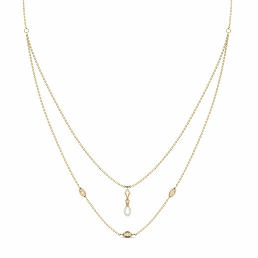 Necklace Verenag 585 Yellow Gold & White Sapphire