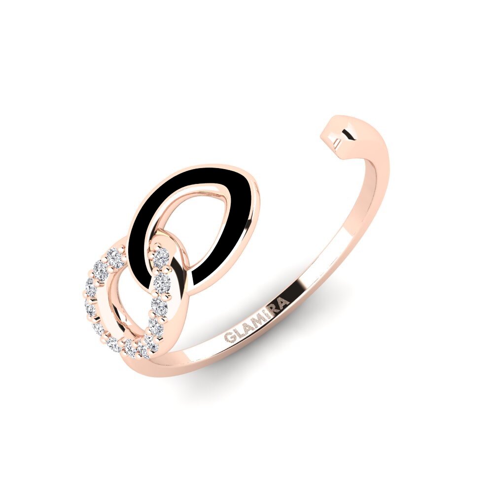 14k Oro Rosa Anillo Jero