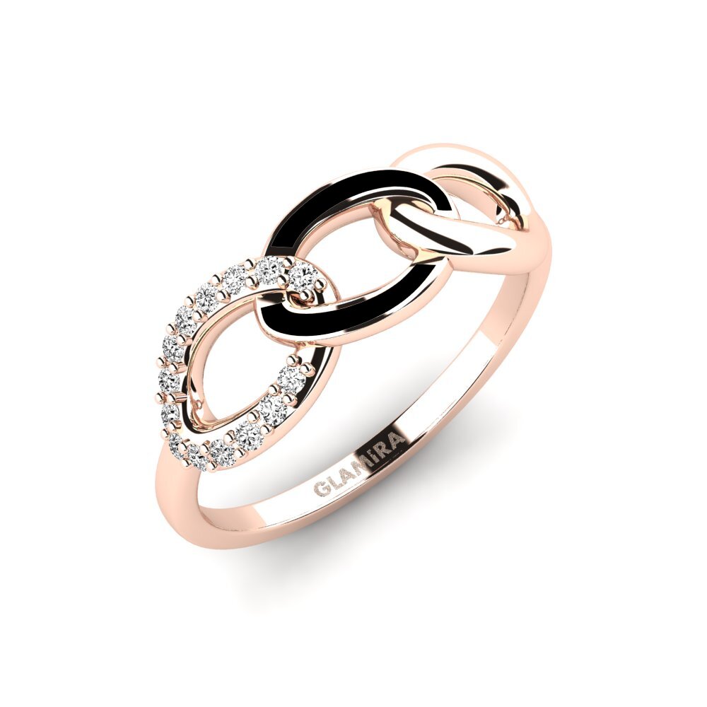 14k Oro Rosa Moissanita Anillo Kotala