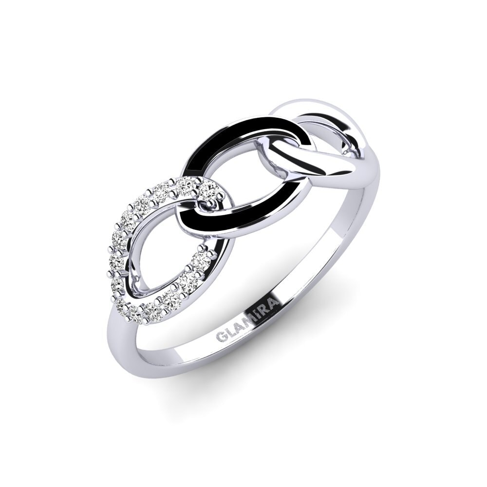 9k Oro Blanco Moissanita Anillo Kotala