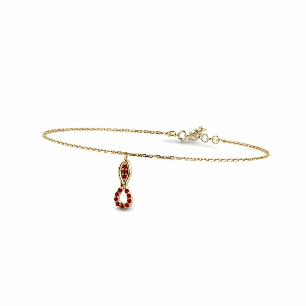 Zircone Rouge Bracelet pour femme Pormas