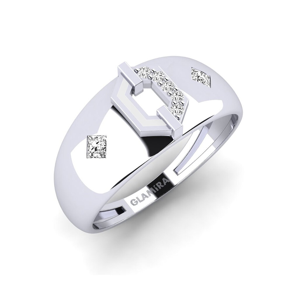 9k Oro Blanco Moissanita Anillo Sumariae
