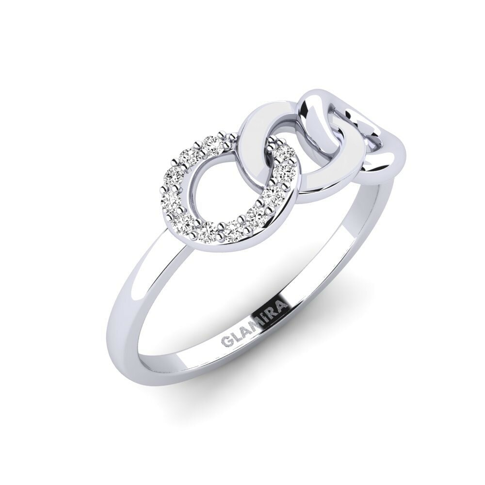 9k Oro Blanco Moissanita Anillo Visualizza