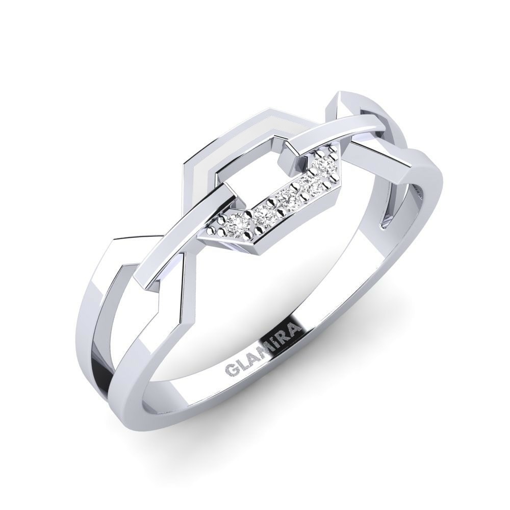White Silver Ring Weibdorn