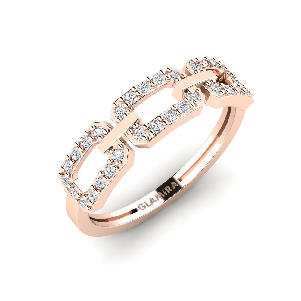 18K Rood Goud Ringen Zesummen