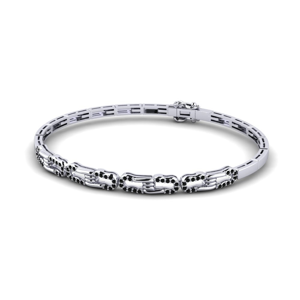 950 Palladium Black Diamond Women's Bracelet Assess