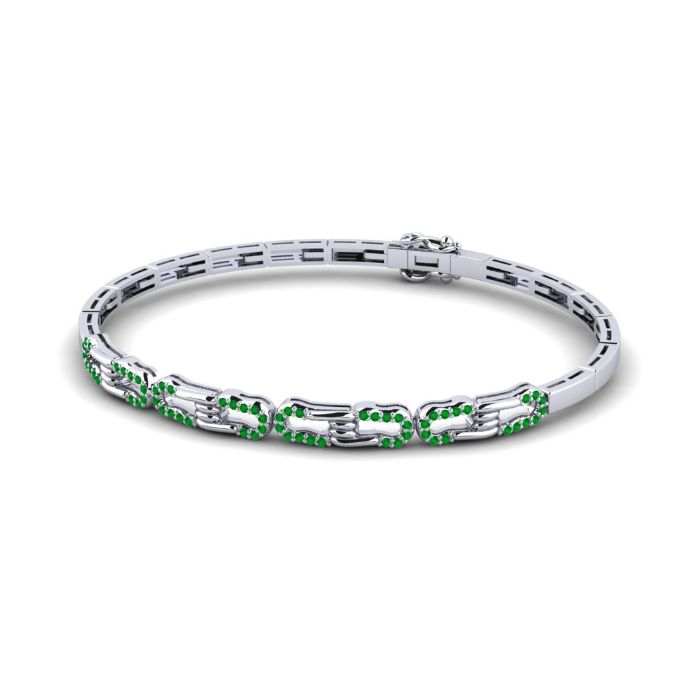 Platine 950 Émeraude Bracelet pour femme Assess