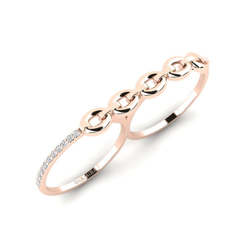 18K Rood Goud Ringen Blou