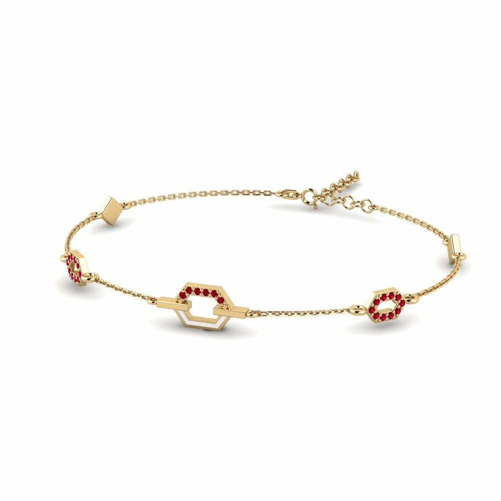 Zircone Rouge Bracelet pour femme Bramblesse