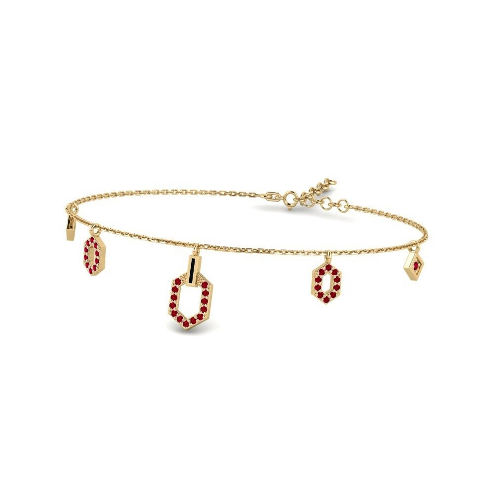 Zircone Rouge Bracelet pour femme Chicor