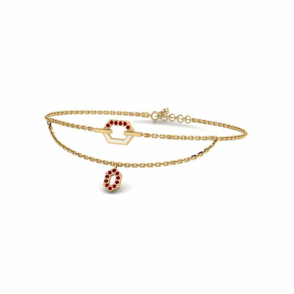 Zircone Rouge Bracelet pour femme Chirenthi