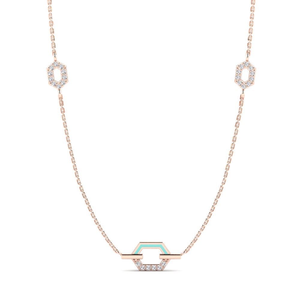 14ct Rose Gold Women's Necklace Chokecherry