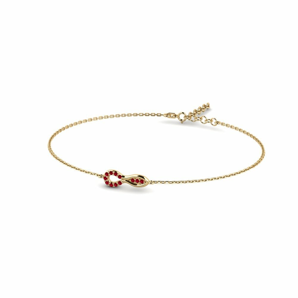 Zircone Rouge Bracelet pour femme Clando