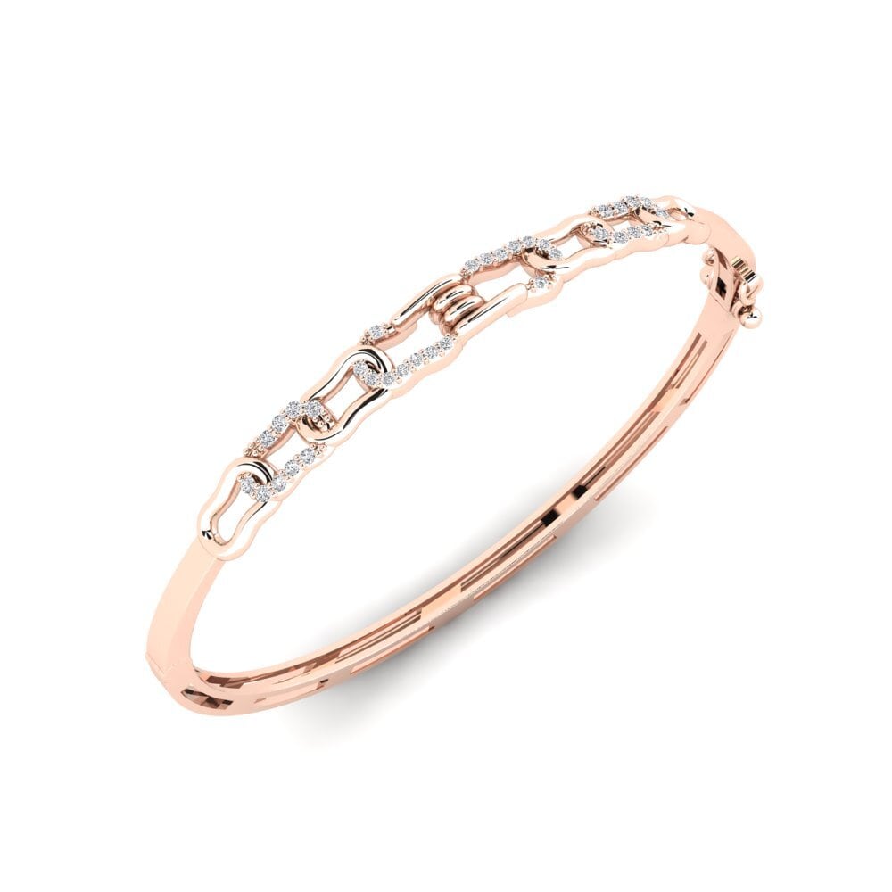 14k Rose Gold Women's Bangle Contextualize