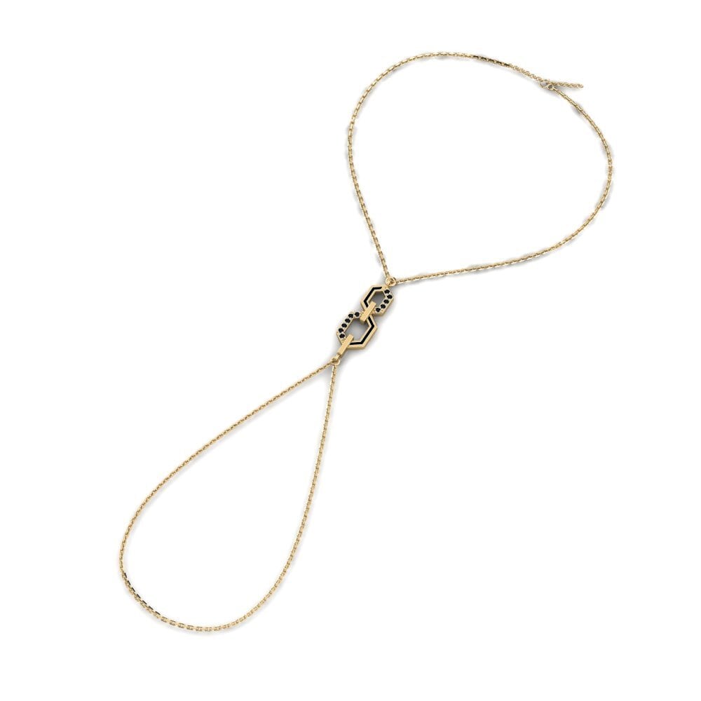 Black Sapphire Finger Bracelet Gladies