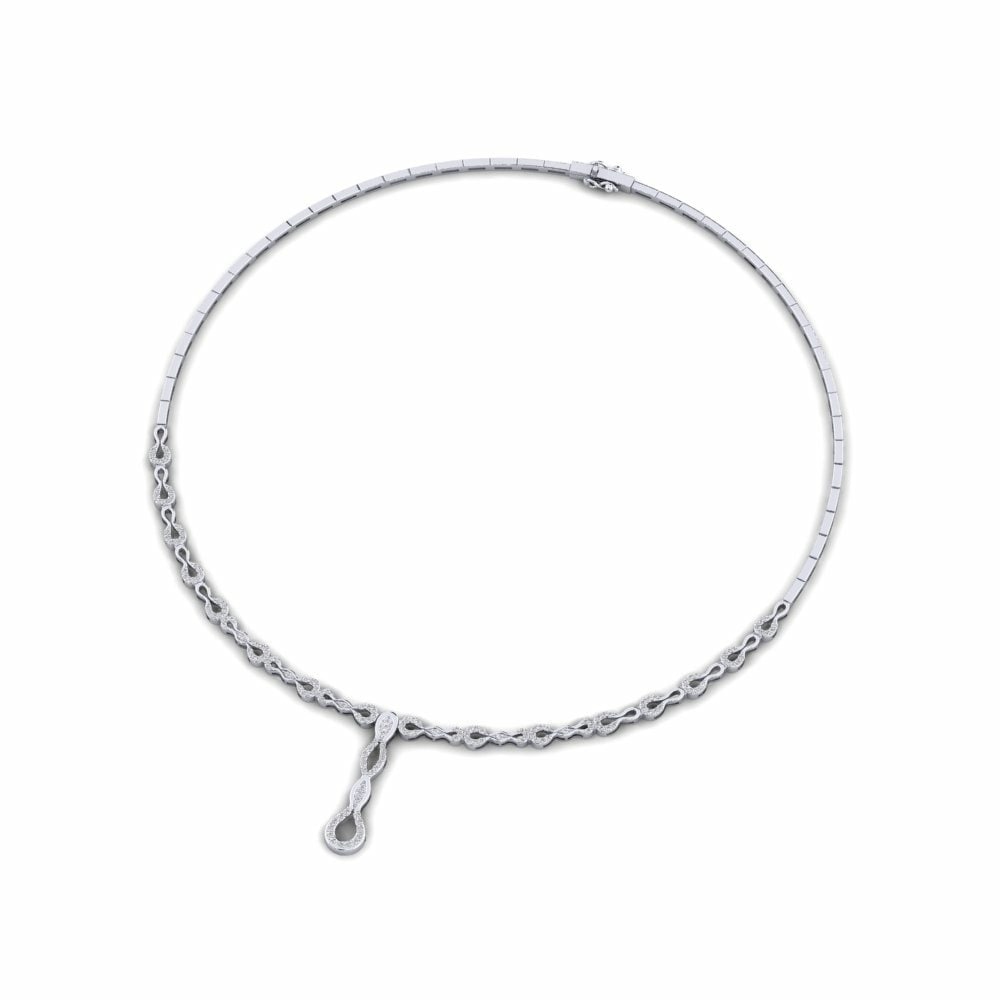 14K Wit Goud Collier Syrina