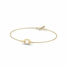 Bracelet Aulnes 585 Yellow Gold & White Sapphire
