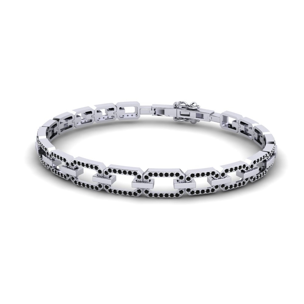 950 Palladium Black Diamond Women's Bracelet Himala