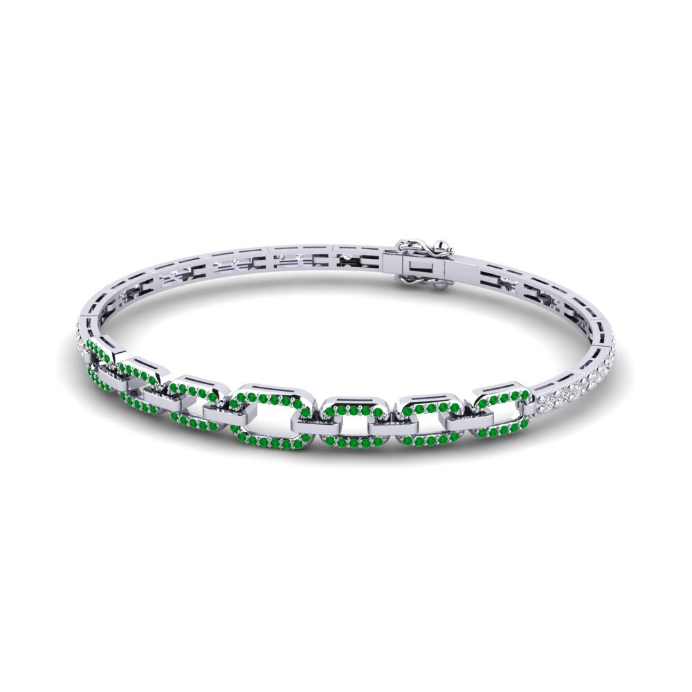 Platine 950 Émeraude Bracelet pour femme Pahiyom