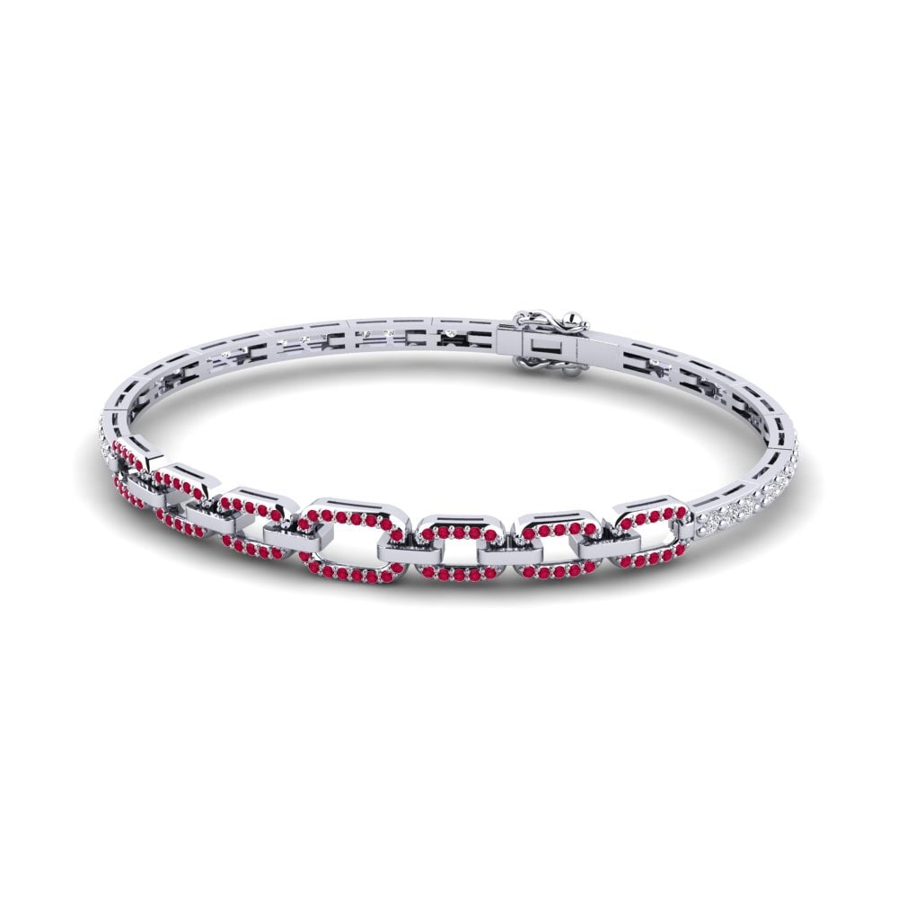 Platine 950 Rubis Bracelet pour femme Pahiyom