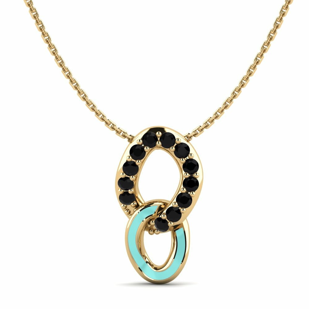 Vàng 9K black-onyx Mặt dây chuyền nữ Ubucuti
