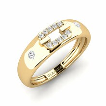 Ring Vavega 585 Yellow Gold & White Sapphire