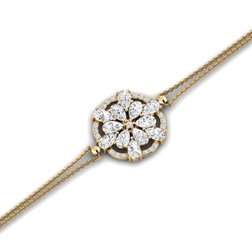 Pera Zafiro blanco Pulsera de Mujer Bewrep
