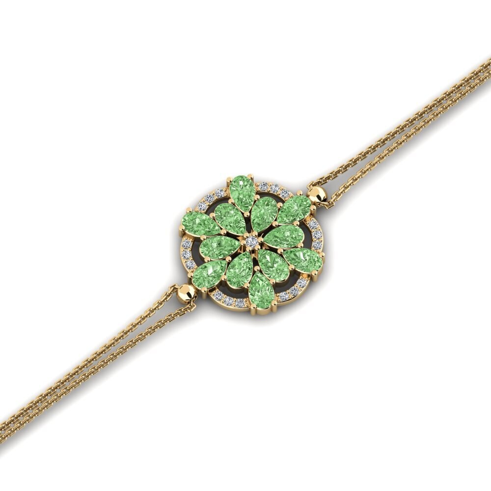 Diamante Verde Pulsera de Mujer Bewrep