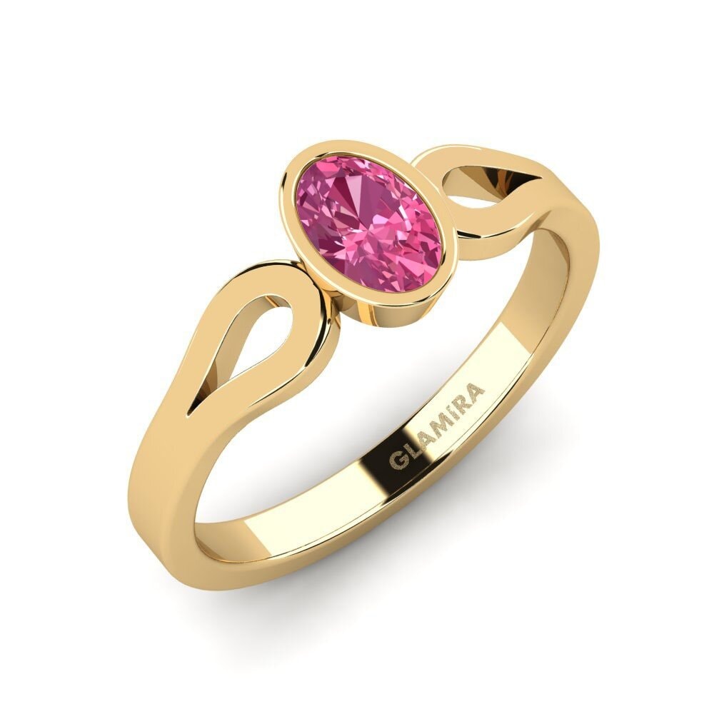 Oval Pink Tourmaline Engagement Ring Chroce