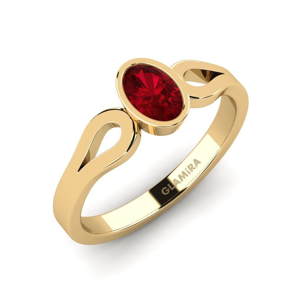 Red Zirconia Engagement Ring Chroce