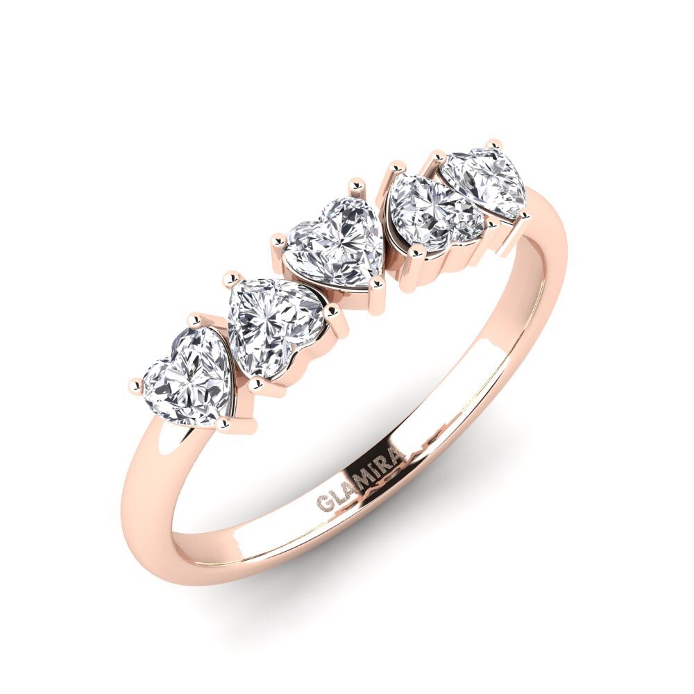 14ct Rose Gold Lab Grown Diamond Stackable Ring Clady