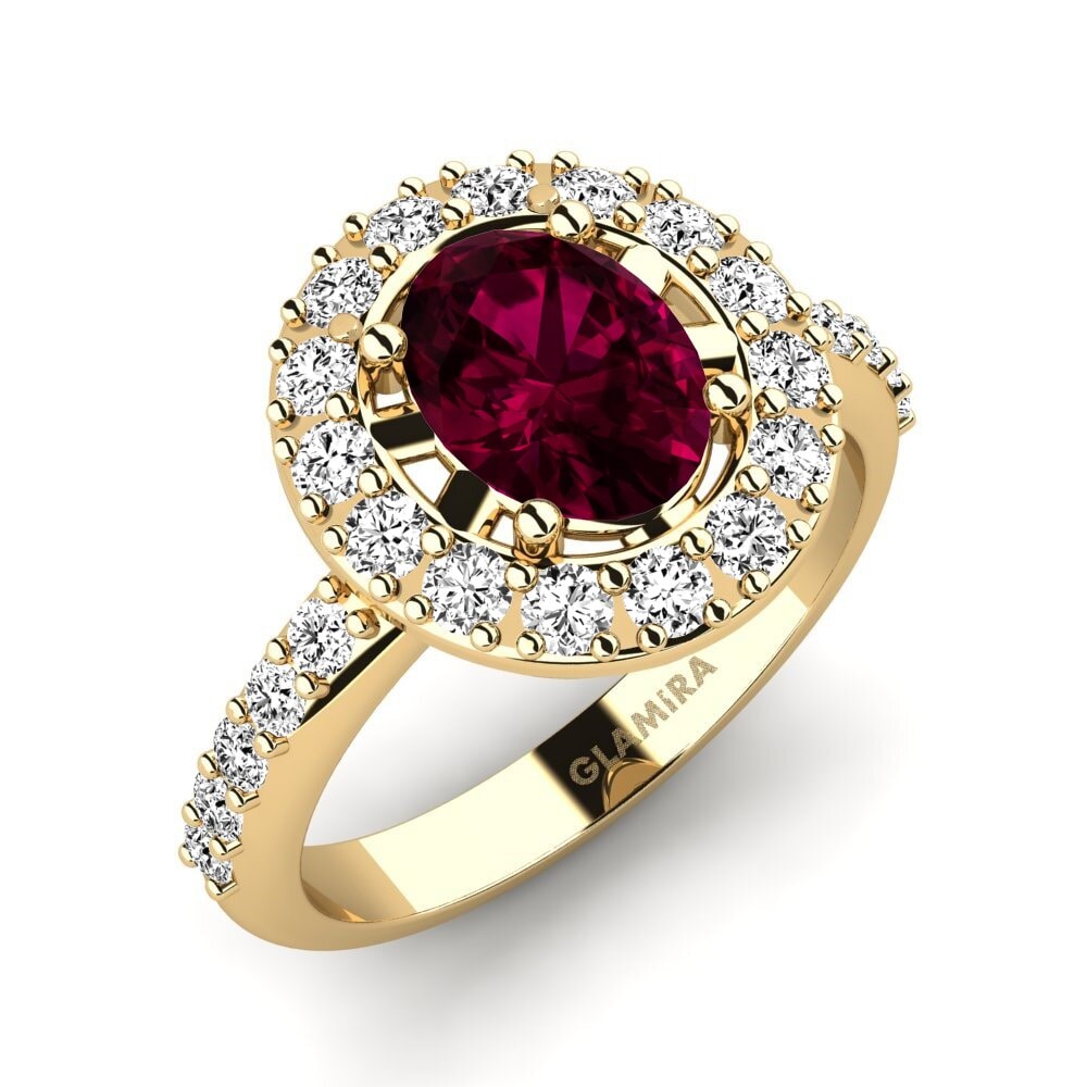 Grenat de Rhodolite Bague de fiançailles Doppit