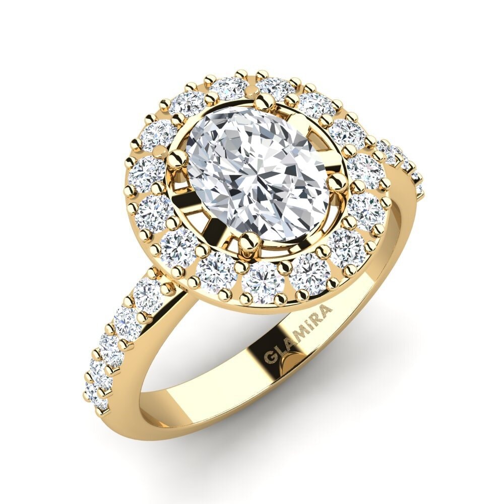 White Zircon Engagement Ring Doppit