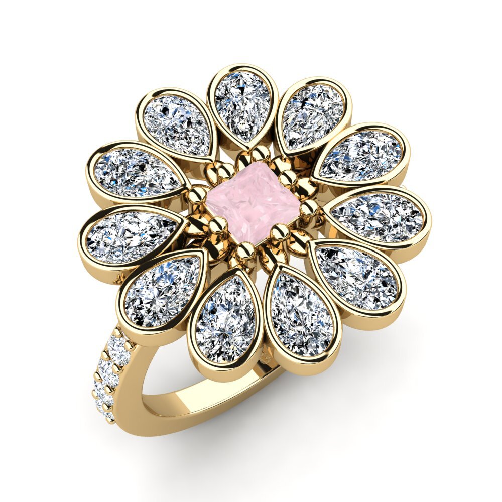 Rose Quartz Ring Dueta