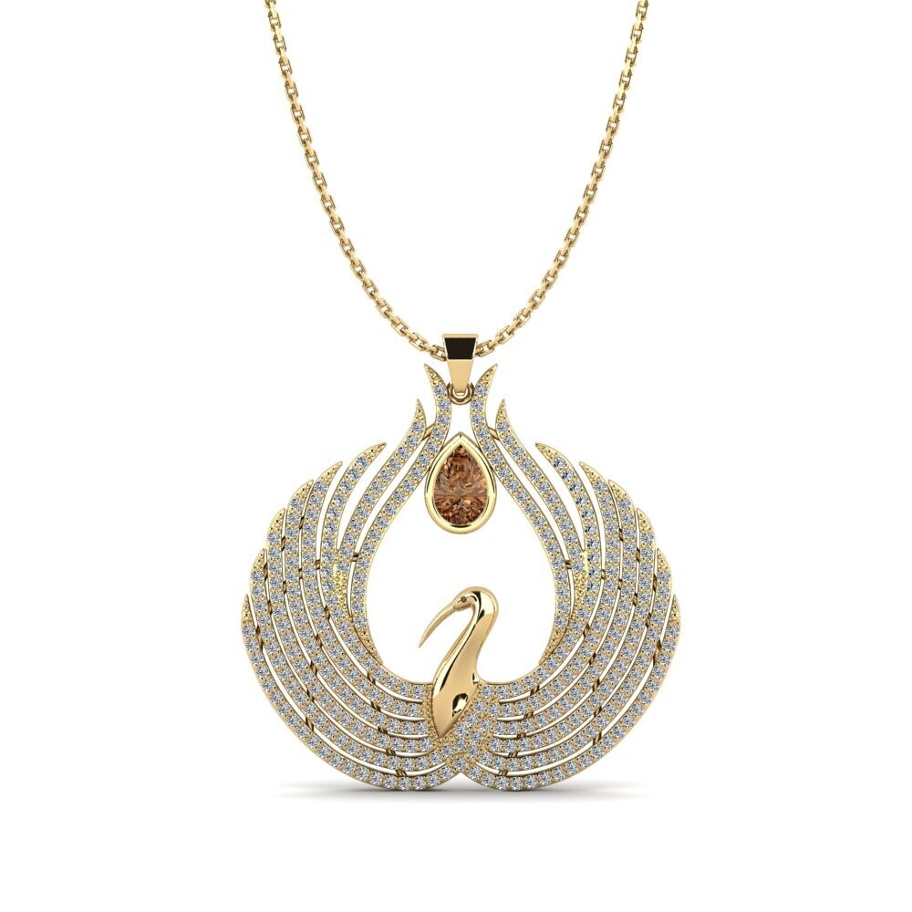 Diamante café Colgante de Mujer Fling