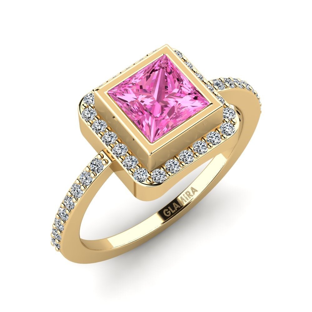 Pink Topaz Engagement Ring Furc