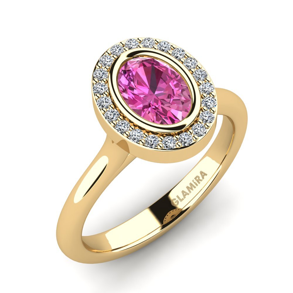 Pink Topaz Engagement Ring Hement
