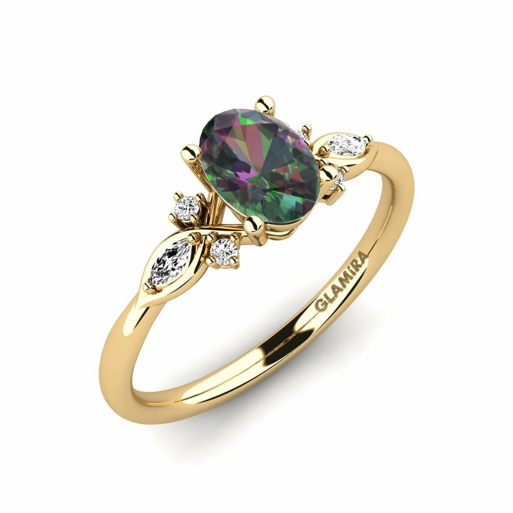 Mystic fire topaz engagement ring sales