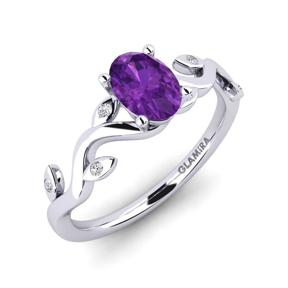 950 Platinum Amethyst Engagement Ring Shasha