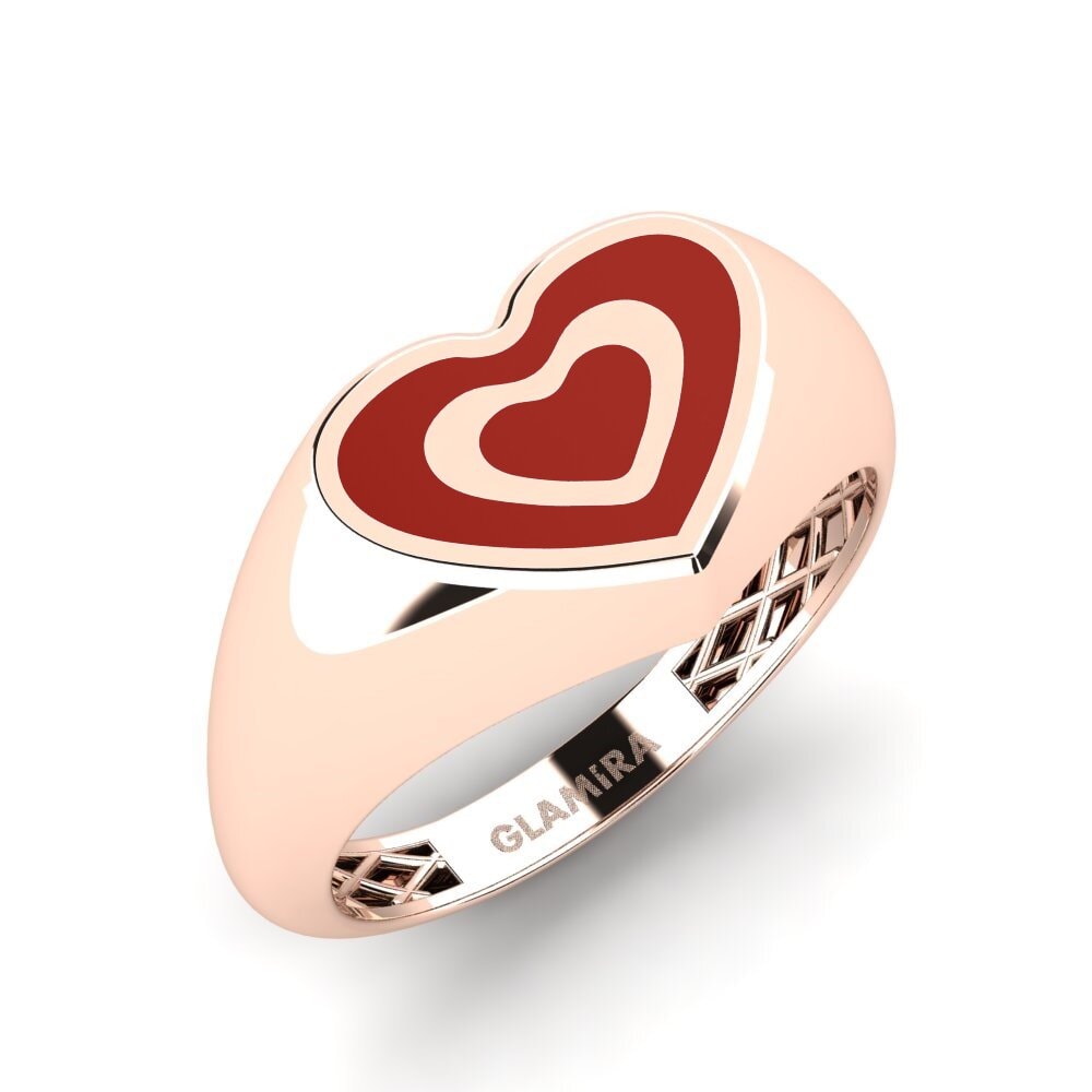 9k Oro Rosa Anillo meñique Lisiv