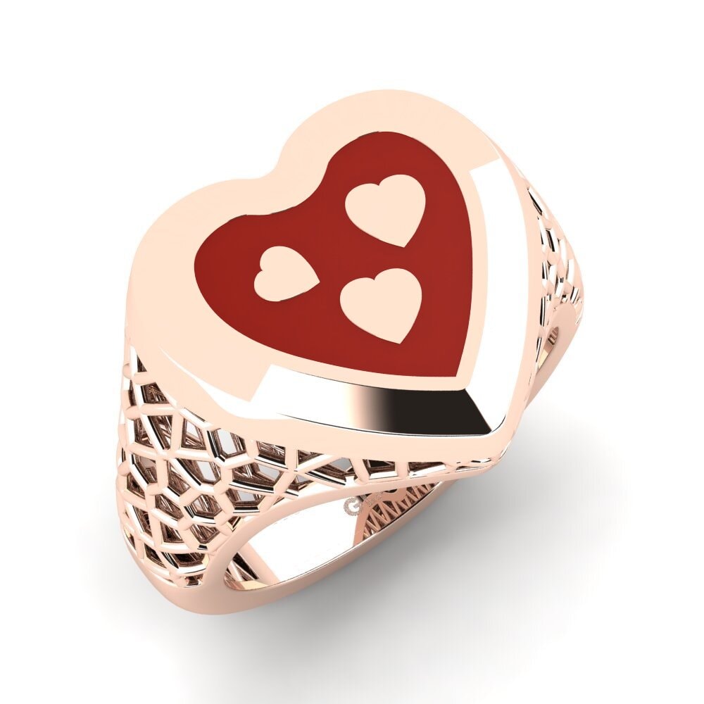 9k Oro Rosa Anillo meñique Longenc
