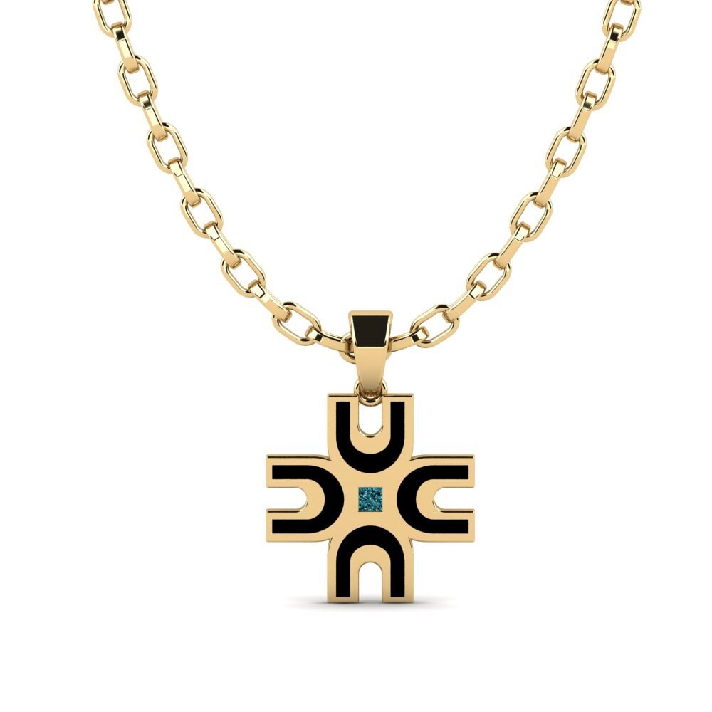Princess Blue Diamond Men's Pendant Tigonew